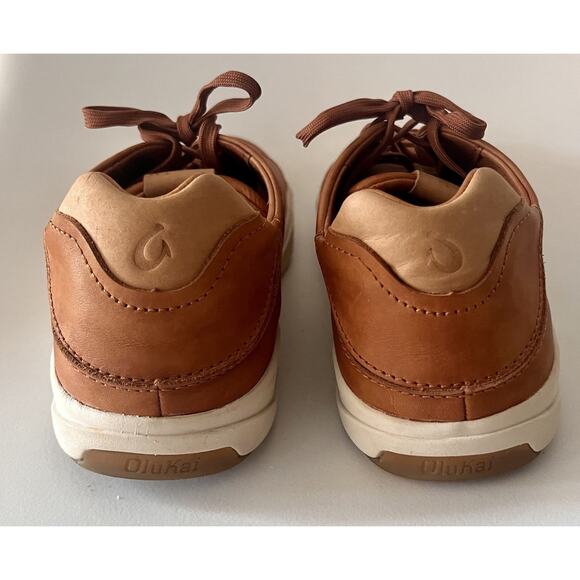 OluKai Laeʻahi Lī Lī Leather Sneakers Men\'s 9.5 Fox Brown Casual Shoes main image 14